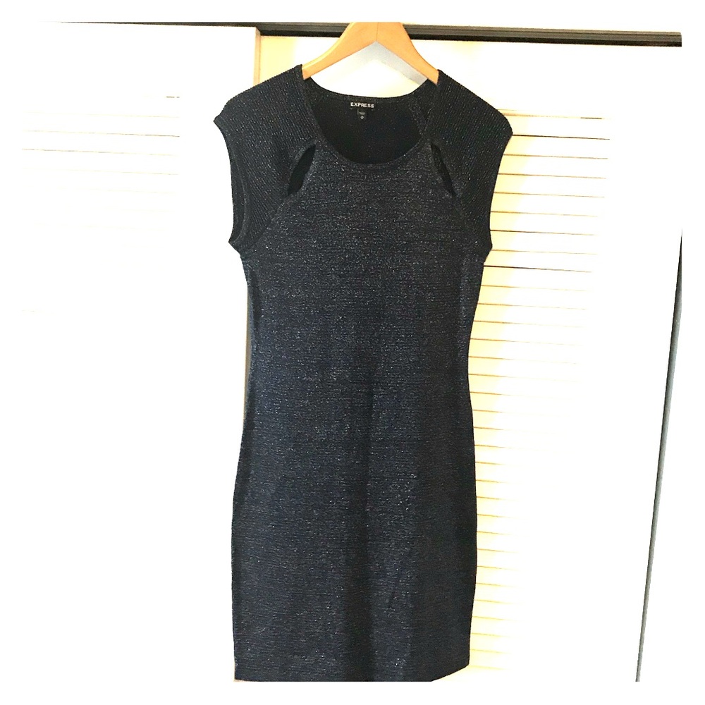 Express Metallic Midi Dress